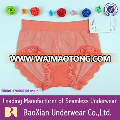 seamless women panties underwear with lace bikini elastic wholesale from china manufacturer